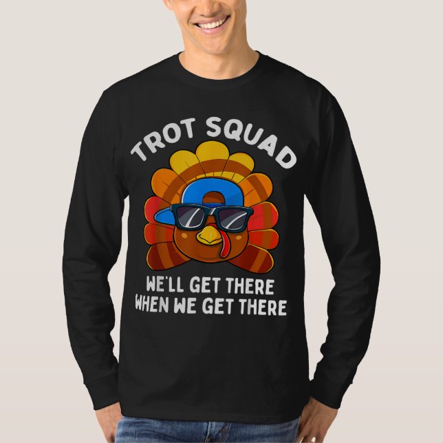 Türkei Trot Squad Funny Erntedank Running Costu T-Shirt (Vorderseite)