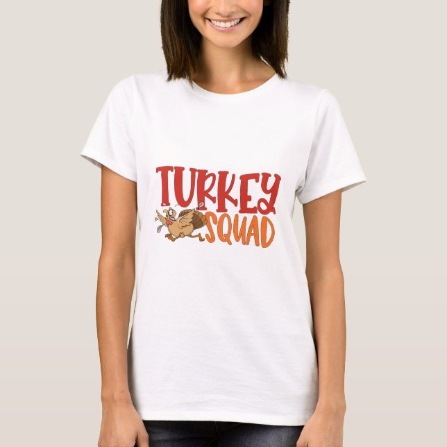 Türkei Trot Squad Funny Erntedank Running Match T-Shirt (Vorderseite)