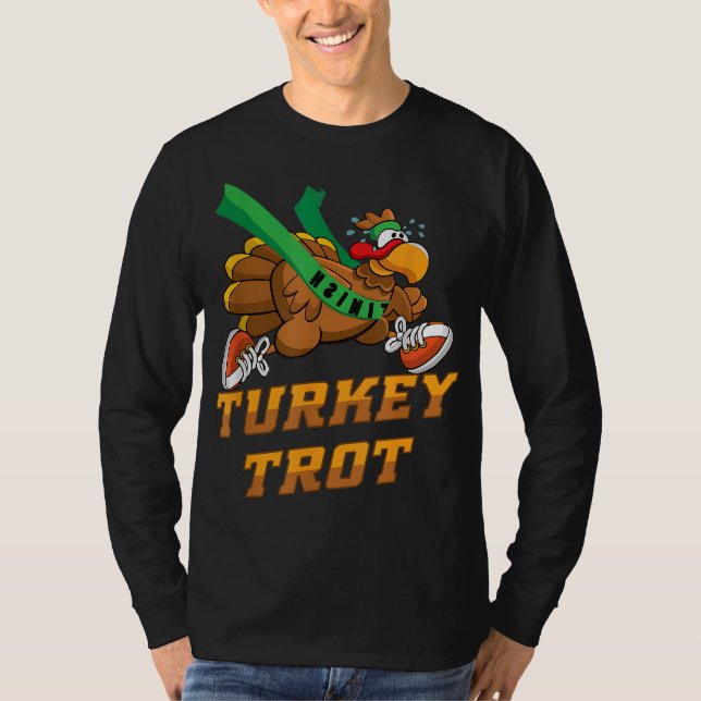 Türkei Trot Squad Funny Erntedank Running T-Shirt (Vorderseite)