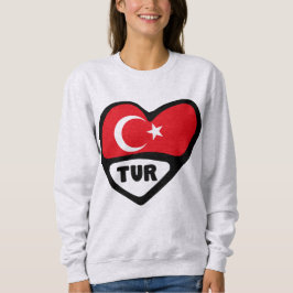 Türkei TUR Ländercode Sweatshirt