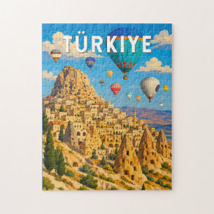 Türkei Türkei Illustration Reise Kunst Vintage Puzzle