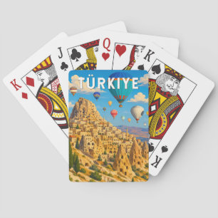 Türkei Türkei Illustration Reise Kunst Vintage Spielkarten