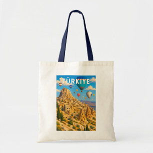 Türkei Türkei Illustration Reise Kunst Vintage Tragetasche