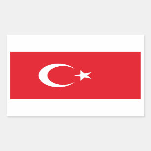 Türkei/Türkische Flagge Rechteckiger Aufkleber