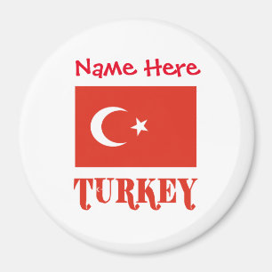 Türkei Türkische Flagge Rote Personalisierung Magnet
