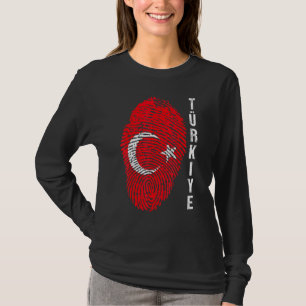 Türkei Turkiye National Flag Fingerprint Bayragi H T-Shirt