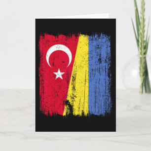 Türkei Ukraine Halbflagge Türkisch Ukrainisches Er Karte