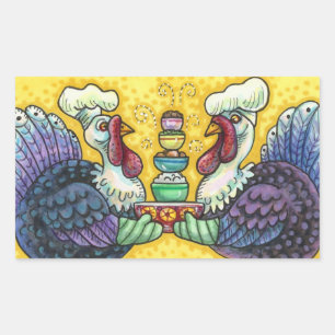 TÜRKEI UND ALLE FIXINE, FUNNY ERNTEDANK VRDS RECHTECKIGER AUFKLEBER