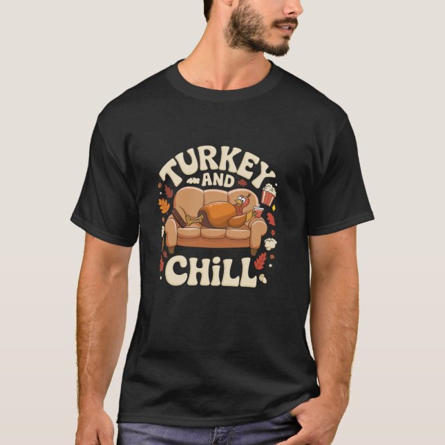 Türkei und Chill Funny Erntedank Frauen Mens Ki T-Shirt (Vorderseite)