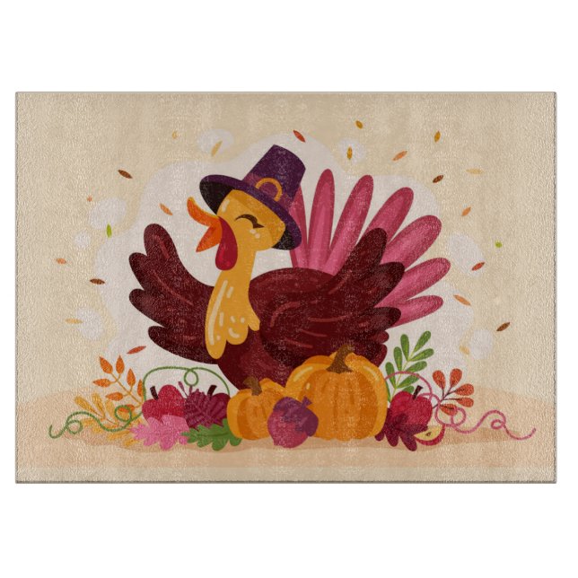 Türkei und Herbstschneideausschuss Schneidebrett (Vorderseite)