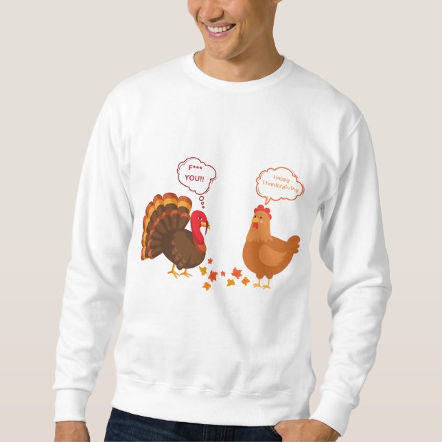 Türkei und Hühner-Erntedank Sweatshirt (Vorderseite)