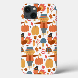Türkei und Scarecrow Erntedank Pattern Case-Mate iPhone Hülle