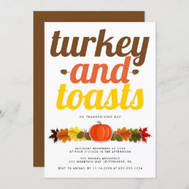 Türkei und Toasts moderne Typografie Friendsgiving Einladung