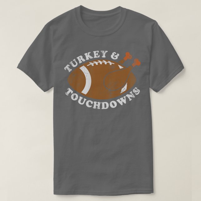 Türkei und Touchdowns-Erntedank T-Shirt (Design vorne)