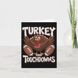 Türkei und Touchdowns Football Erntedank Karte