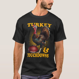 Türkei und Touchdowns Funny Erntedank Türkei für T-Shirt