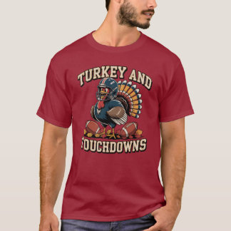 Türkei und Touchdowns Funny Football T - Shirt
