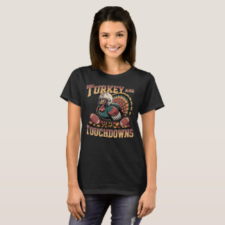 Türkei und Touchdowns Funny Football T - Shirt