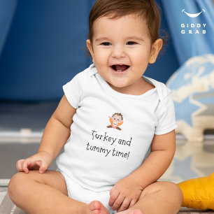 Türkei und Tummy Time Funny Erntedank Baby Strampler