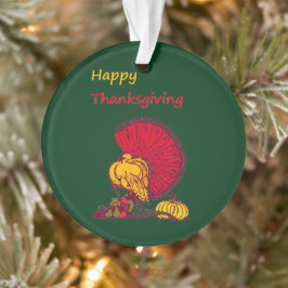 Türkei und Veggies glücklich Thanksgiving grün Ornament