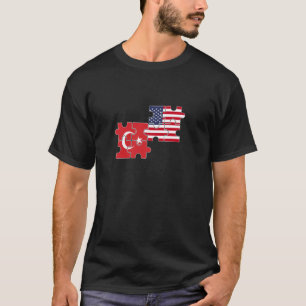 Türkei USA Flag Amerikanisch Türkisch T-Shirt