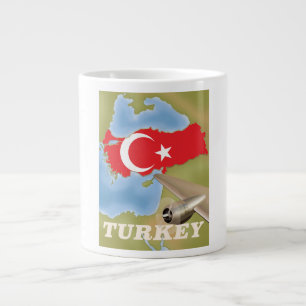 Türkei Vintage-Flugposter Jumbo-Tasse