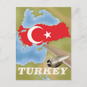 Türkei Vintage-Flugposter Postkarte