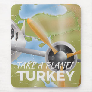 Türkei Vintage-Reiseposter Mousepad