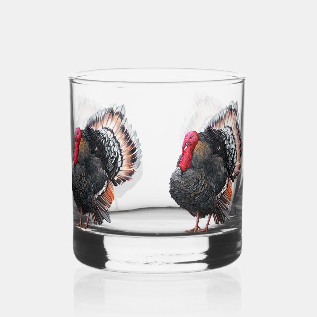 Türkei (Vogel) Whiskyglas (Vorderseite)