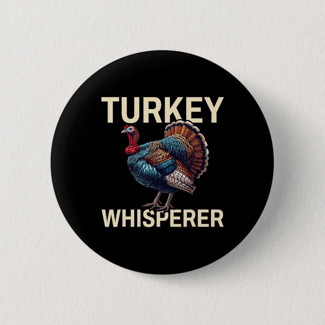 Türkei Whisperer-Putenjagd-Truthühner Jagdsee Button (Vorderseite)