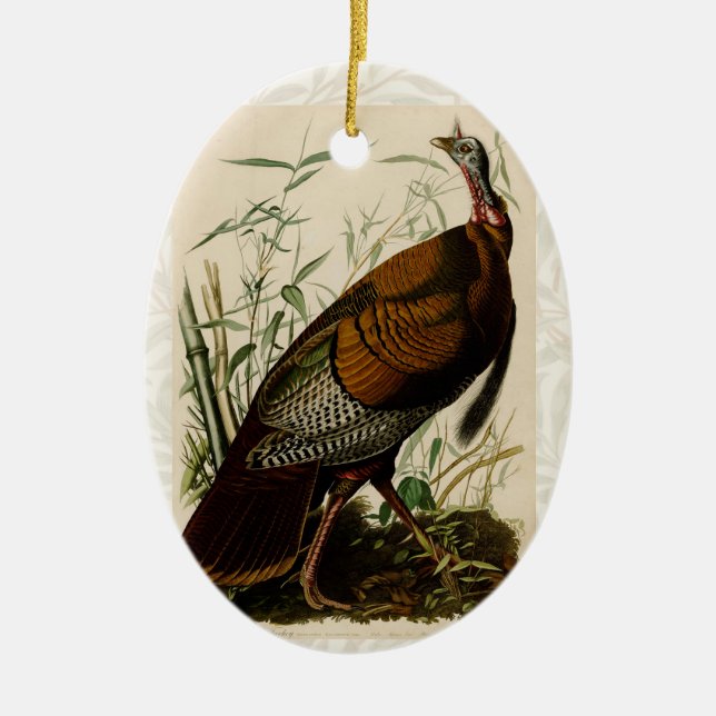 Türkei Wild Audubon Bird Painting Keramikornament (Vorne)