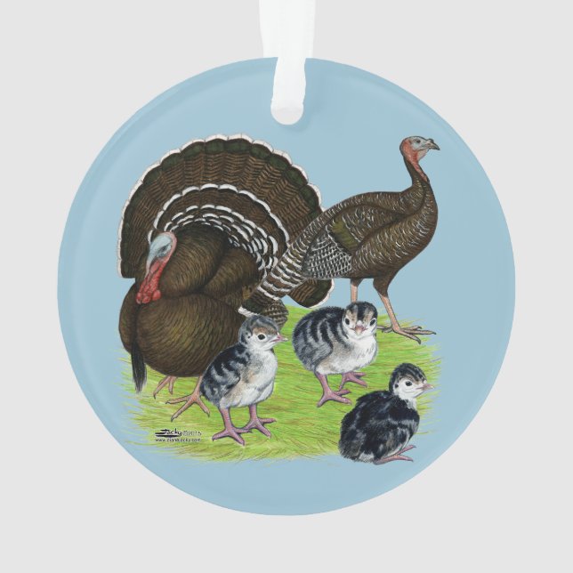 Türkeistandardbronzefamilie Ornament (Rückseite)