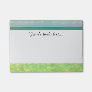 Türken des Aqua-grüne Ozean-  und Caicos-Foto Post-it Klebezettel