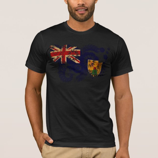 Türken und Caicos-Flagge T-Shirt (Vorderseite)