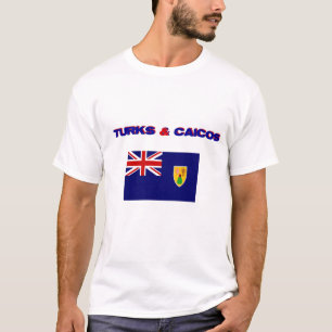 Türken und Caicos-Flaggen-T - Shirt