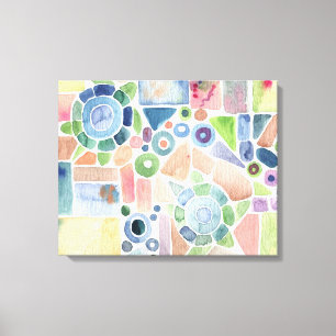 Türkenteibecken Aquarellmalerei auf Leinwand