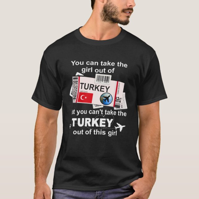 Turkey Boarding Pass  Turkey Girl  Turkey T-Shirt (Vorderseite)