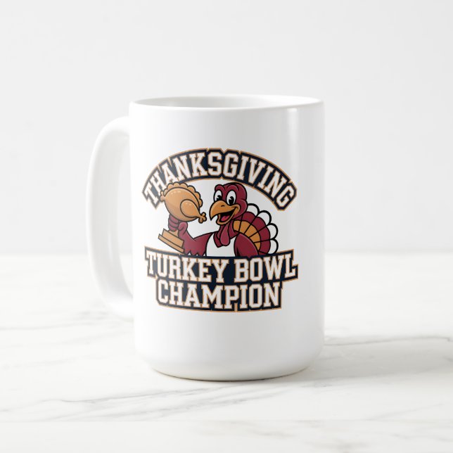 Turkey Bowl Champion Game Day Food Football Fun Kaffeetasse (Vorderseite Links)