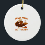 Turkey Chef with Pumpkin Pie Oversized T-Shirt.png Keramik Ornament<br><div class="desc">Turkey Chef with Pumpkin Pie Oversized T-Shirt.png</div>