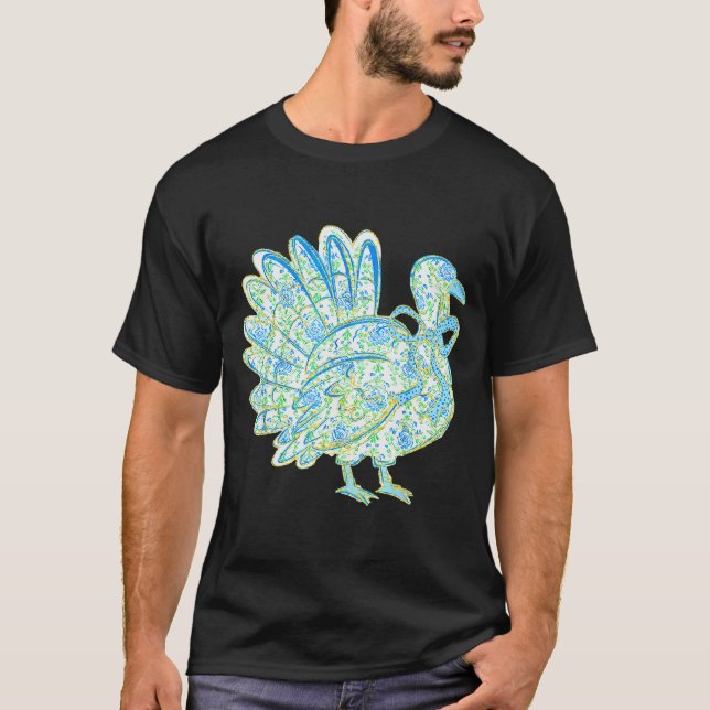Turkey Chinoiserie Floral Coquette Bow Gobble Than T-Shirt (Vorderseite)