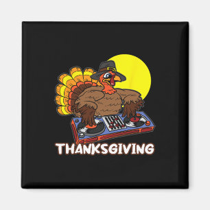 Turkey DJ Erntedank Day Cool Fall Dance Music D Magnet