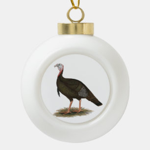 Turkey: Eastern Wild Tom Keramik Kugel-Ornament