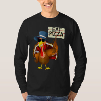 Turkey Eat Pizza Adult Vegan Kids  Thanksgiving 10 T-Shirt