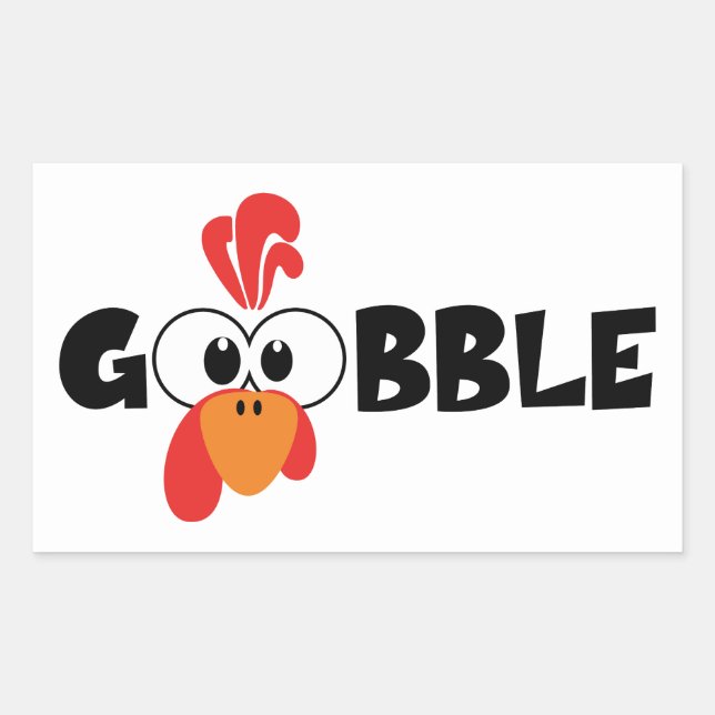 Turkey Face Gobble Stickers (Vorderseite)