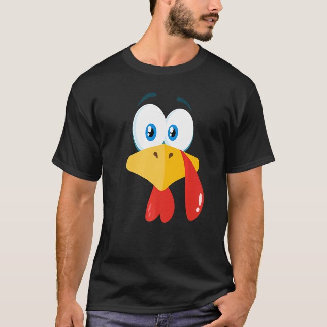 TURKEY FACE  Kids Adult Halloween Thanksgiving T-Shirt (Vorderseite)