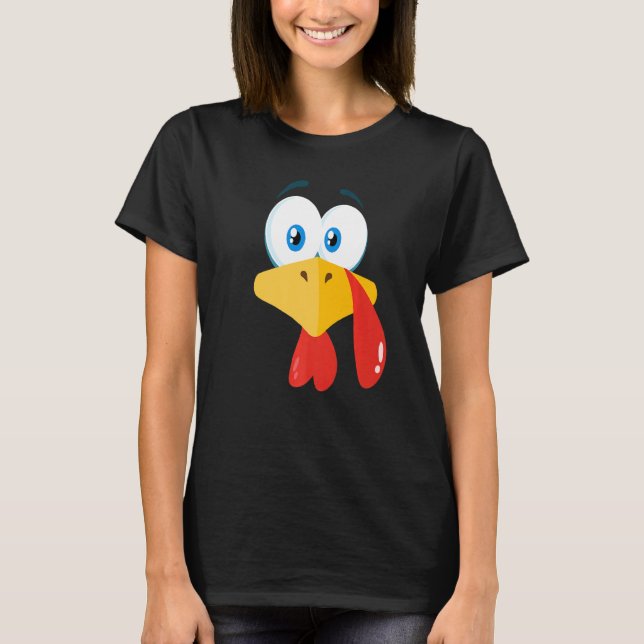 TURKEY FACE  Kids Adult Halloween Thanksgiving T-Shirt (Vorderseite)