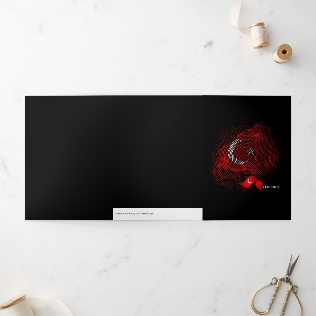 Turkey flag dreifach gefaltete karte (Außenbereich)