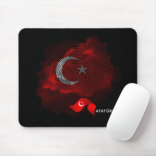 Turkey flag mousepad (Mit Mouse)