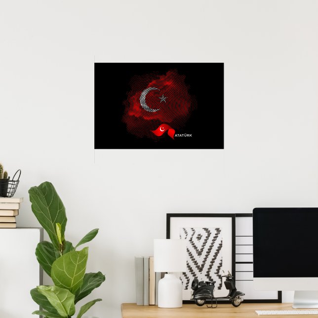 Turkey flag poster (Heimbüro)