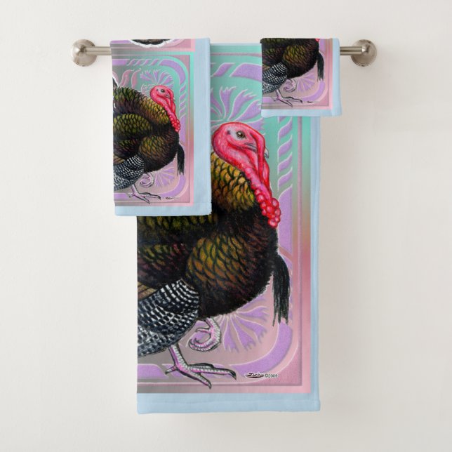 Turkey Floral Bronze Tom Badhandtuch Set (Insitu)